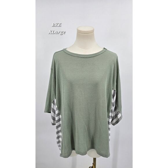 BKE Pieced Waffle Knit Top Women’s Size XL - Picture 1 of 6